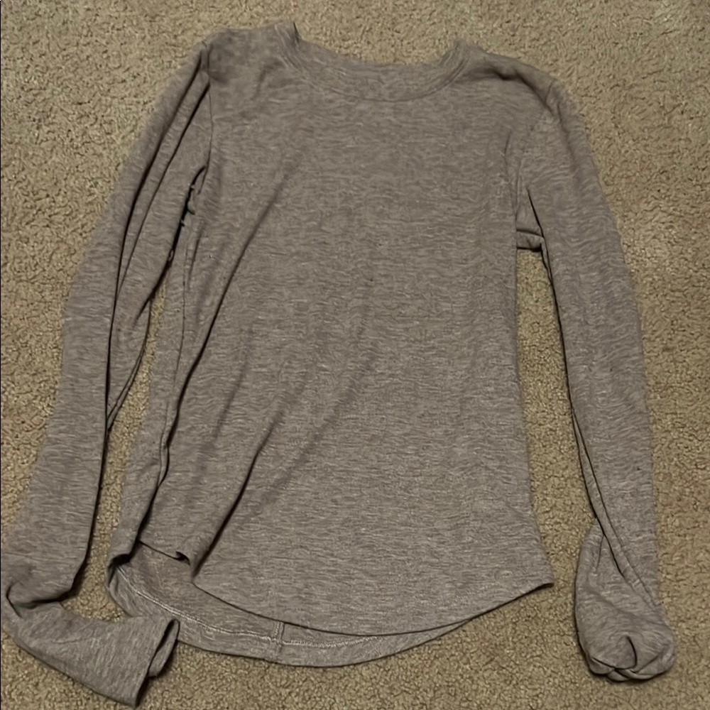 American Eagle Outfitters Gray Fitted Hoodie